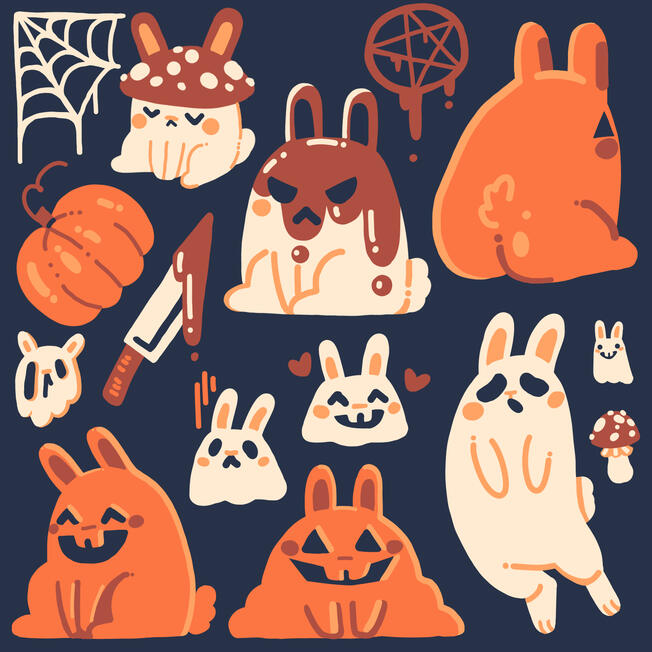 halloween bunnies